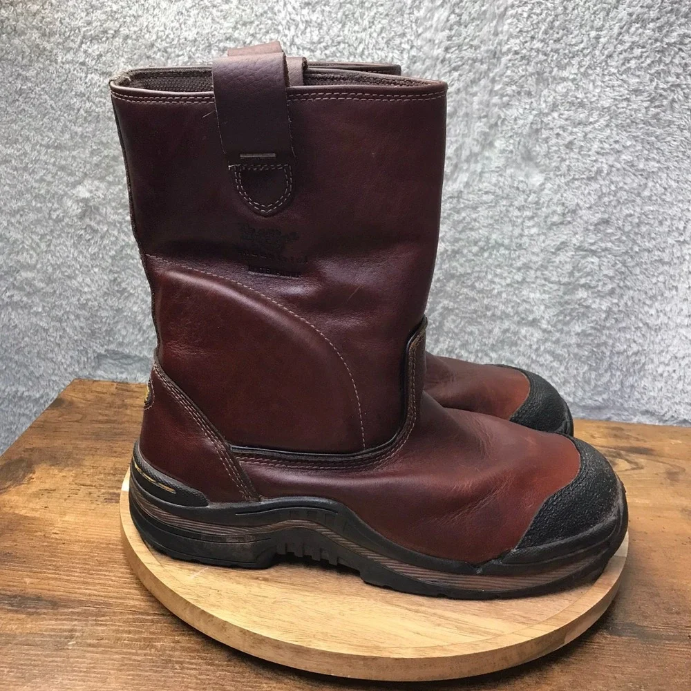 Dr Doc Martens Kestrel Safety Rigger Boots M 10 W 11 Brown Leather Workwear